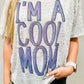I'm A Cool Mom Purple Marble Tee