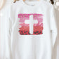 Valentine Cross Brush Tee or Sweatshirt