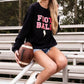 Football Lightning Chenille Patch Sweatshirt