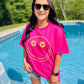Sun Heart Eyes Happy Glitter Tee