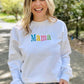 Mama Rainbow Embroidered Sweatshirt