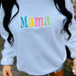 Mama Rainbow Embroidered Sweatshirt