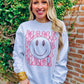 Happy Mama Sublimation Glitter Combo Sweatshirt
