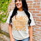 Mama Retro Checkered Flower Puff Tee