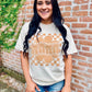 Mama Retro Checkered Flower Puff Tee