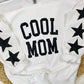 Cool Mom Glitter Sweatshirt With Sleeve Details
