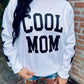 Cool Mom Glitter Sweatshirt With Sleeve Details