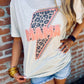 Mama Retro Leopard Lightning Bolt