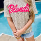 Blondie Barbie Leopard Puff Tee