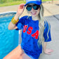 USA Chenille Patch Star Tee