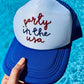 Party In The USA Glitter Trucker Hat