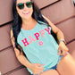 Happy Chenille Patch Tank Top