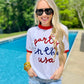 Party In The USA Glitter Ringer Tee