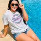 God Bless America Patriotic Marble Tee