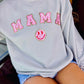 Mama Pink Happy Check Chenille Patch Sweatshirt