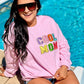 Cool Mom Multi Color Monochrome Patch Sweatshirt