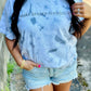 Make Heaven Crowded Embroidered Tie Dye Tee