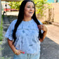 Make Heaven Crowded Embroidered Tie Dye Tee