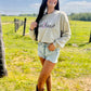 Yee Haw Boot Rope Embroidered Sweatshirt