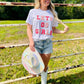 Let's Go Girls Pink Chenille Glitter Patch Tee