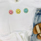 Multi Colored Happy Trio Chenille Patch Tee