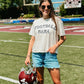 Football Mama Classic Varsity Patch Crop Top