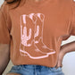 Western Cactus Cowgirl Boots Tee