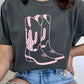 Western Cactus Cowgirl Boots Tee