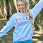 Teach Multi Color Chenille Patch Sweatshirt