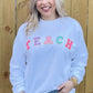 Teach Multi Color Chenille Patch Sweatshirt