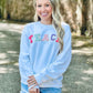 Teach Multi Color Chenille Patch Sweatshirt