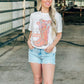 Blame It All On My Roots Happy Floral Boot Tee