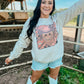 Cowgirl Western Happy Face Scene Sweatshirt