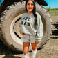 Yee Haw Tan Happy Cowboy Chenille Patch Sweatshirt