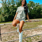 Howdy Cowboy Happy Chenille Patch Tee
