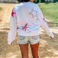 Western Boots And Stars Glitter Vinyl Sweatshirt