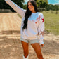 Western Boots And Stars Glitter Vinyl Sweatshirt
