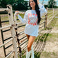 Howdy Sublimation/Glitter Combo Long Sleeve Tee