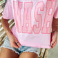 Nash Varsity Malibu Pink Tee