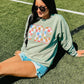 Custom Check Pattern Applique Sweatshirt