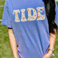 Custom Retro Happy Flower Applique Tee