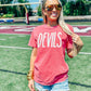 Custom School Striped Applique Tee