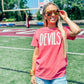 Custom School Striped Applique Tee