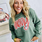 Gingham Merry DTF Graphic Sweatshirt