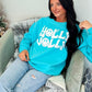 Holly Jolly Retro Wave Happy Puff Sweatshirt