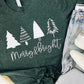 Merry And Bright Tree Trio Puff Tee