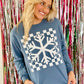 Snowflake Checkered Box Puff Longsleeve Tee