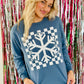 Snowflake Checkered Box Puff Longsleeve Tee