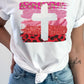 Valentine Cross Brush Tee or Sweatshirt