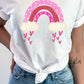 Rainbow Heart Rain Valentine Tee